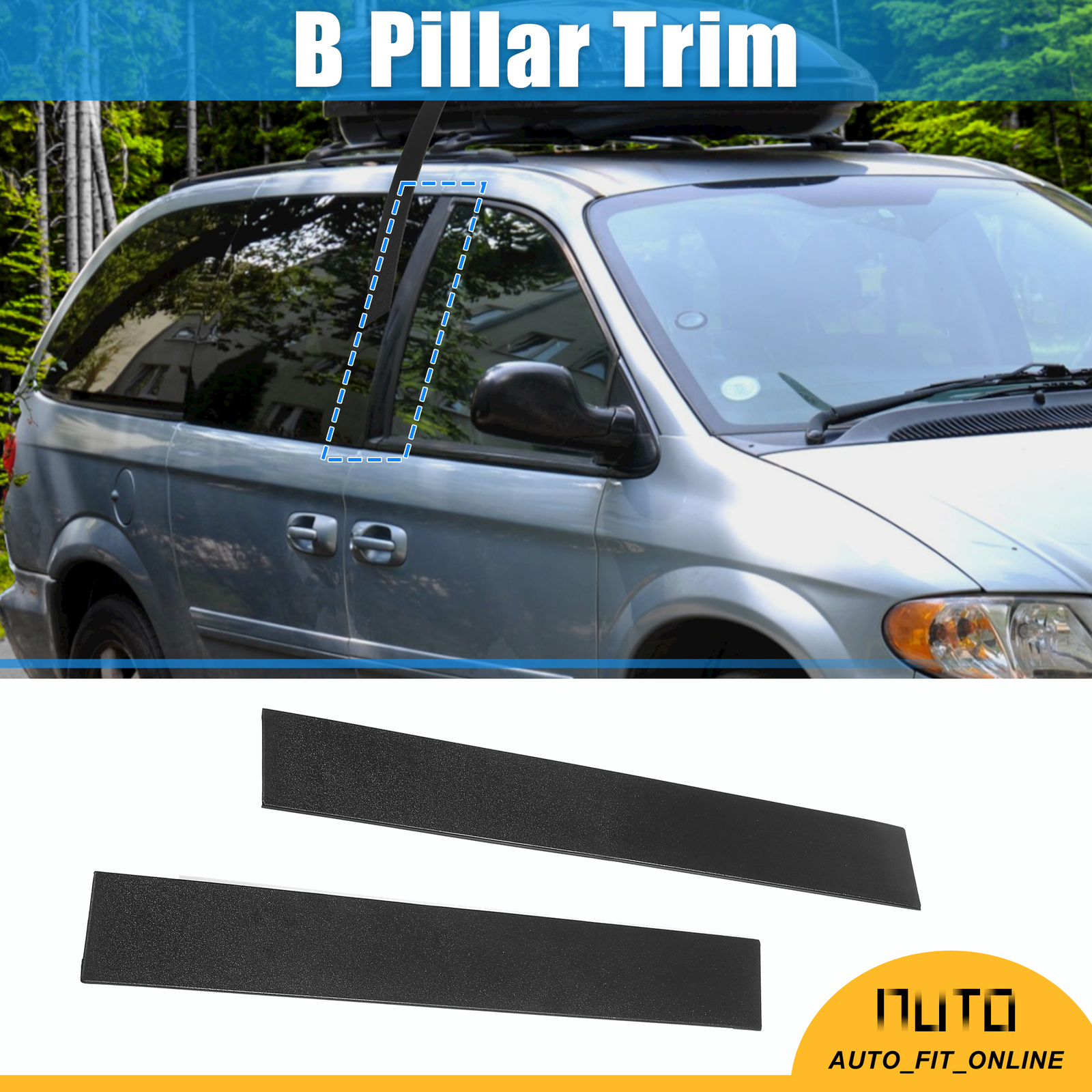 Windshield Pillar Trim Exterior Garnish TWO Custom for Ram C/V 2012 for Dodge