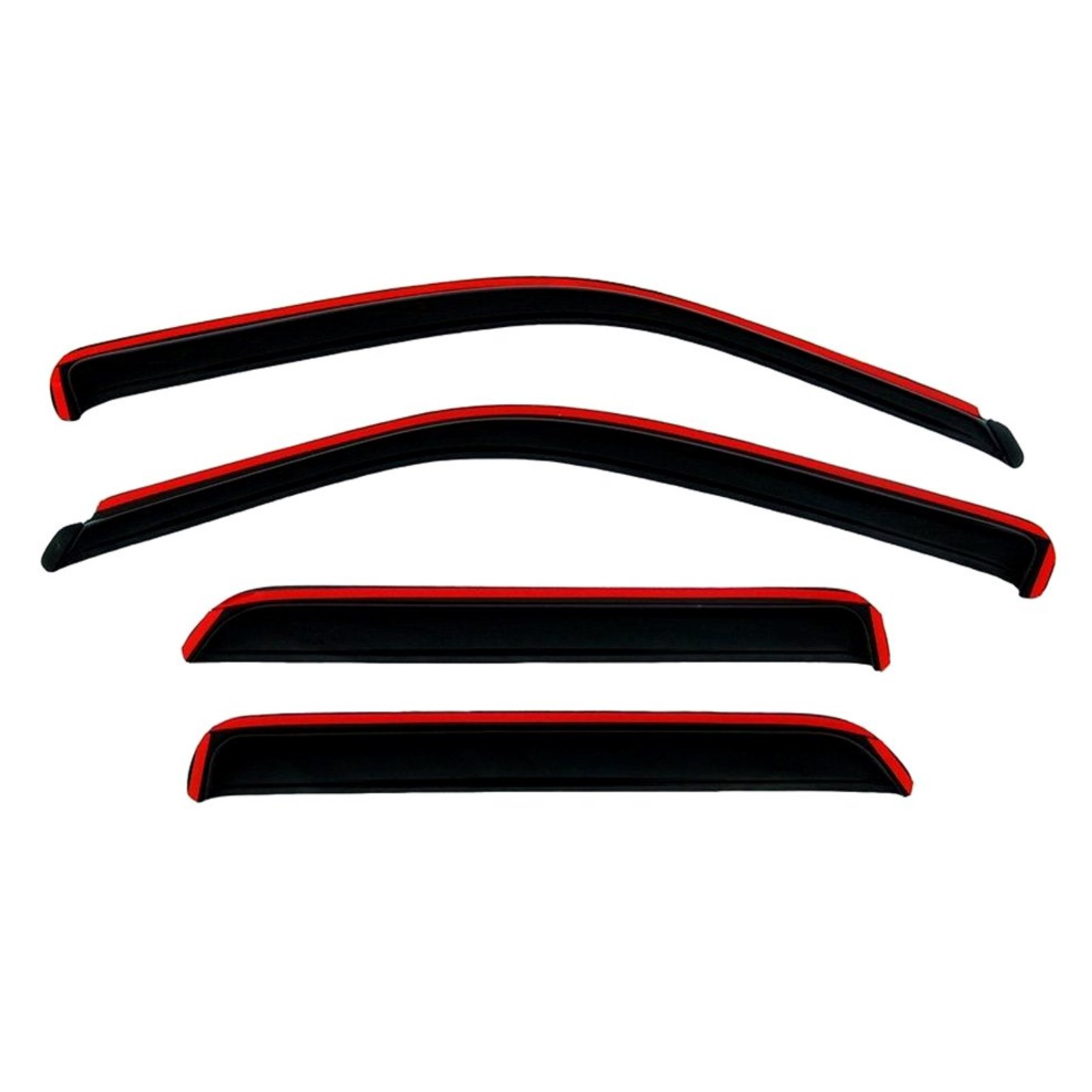AVS Front & Rear In-Channel Smoke Acrylic Window Ventvisor for Jeep Wrangler JKU