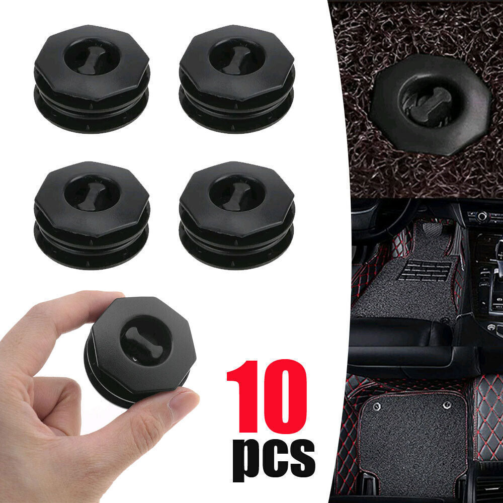 Car Floor Mat Clip Carpet Fixing Retainer Grips Clamps Holder Fixed Clip Black