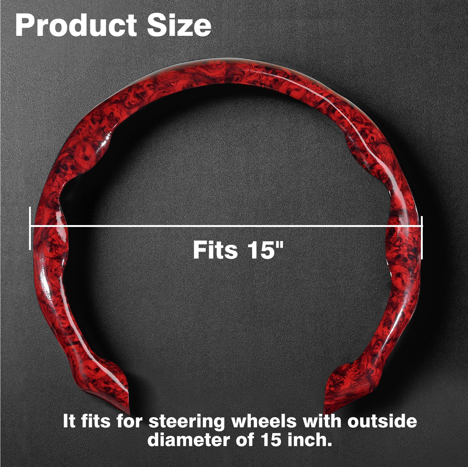 Wood Grain Car Steering Wheel Cover Microfiber Leather Universal For Nissan