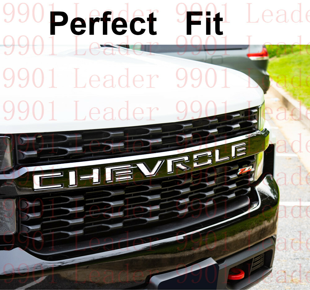 2019-2022 front grille letter inserts Fit Silverado 1500 Custom White
