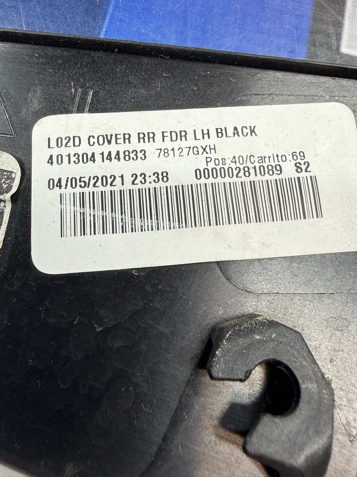 2020-2025 Nissan Versa Rear Left Body C-Pillar Molding 78127-5EF0A OEM