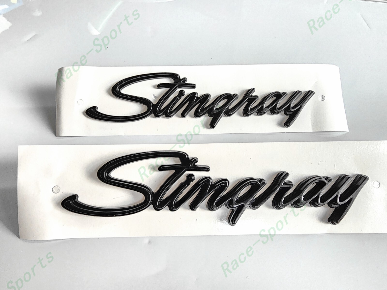 2PCS Matte Black Front Fender Stingray Emblems Badges For 1969-1976 Corvette C3