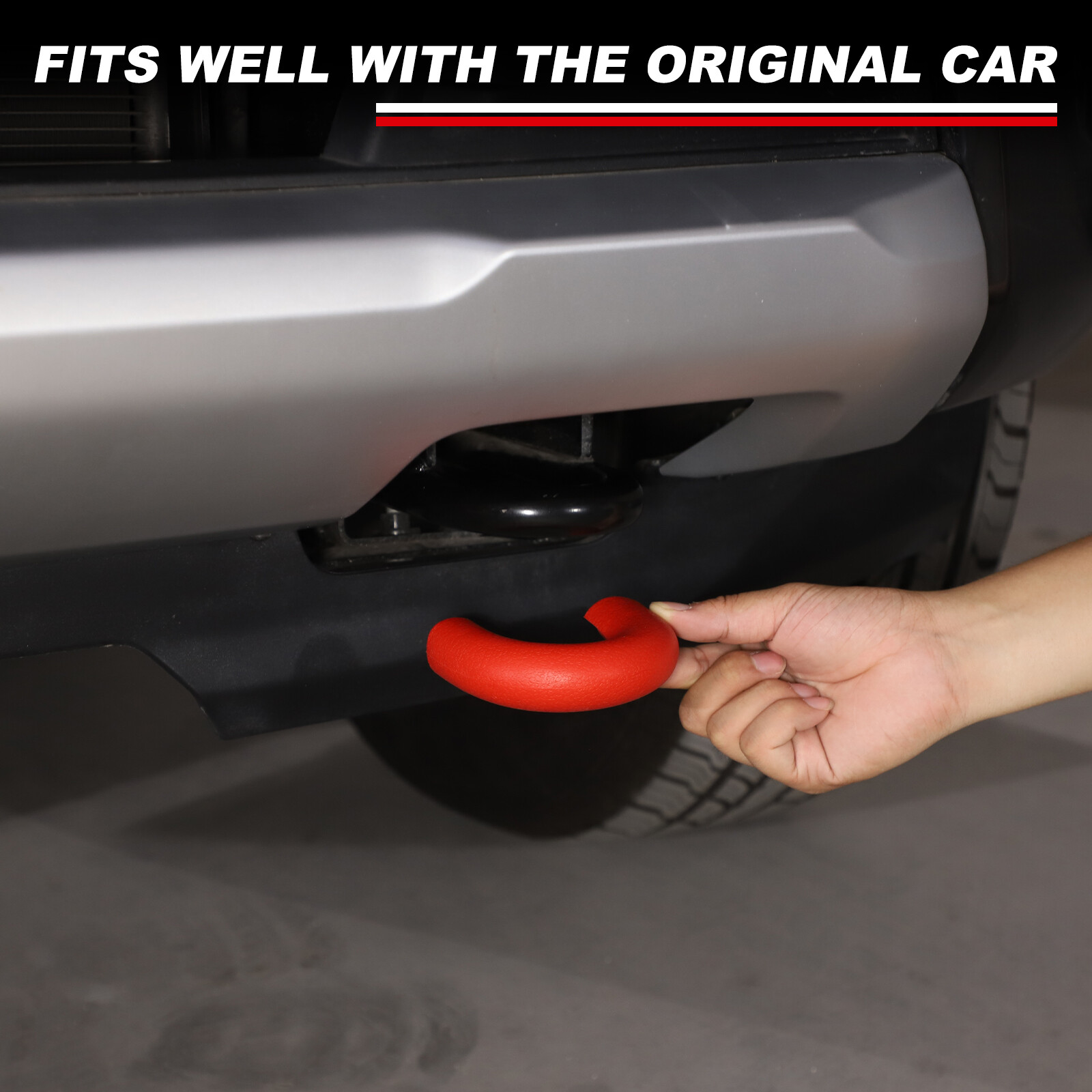 2PCS Rubber Red U-Ring Tow Hook Cover For Ford Ranger 2023+ US