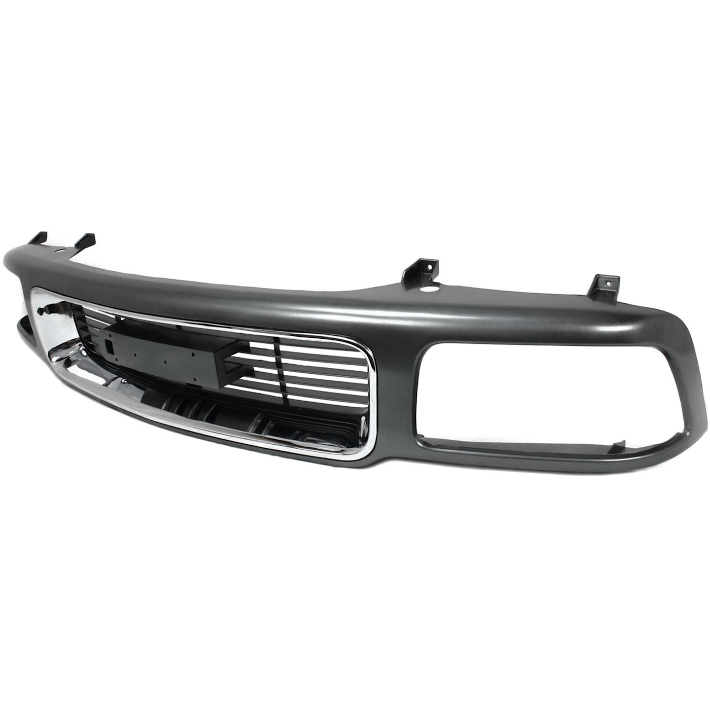 Grille For 95-97 GMC Jimmy 94-97 Sonoma Silver Shell w/ Gray Insert Plastic