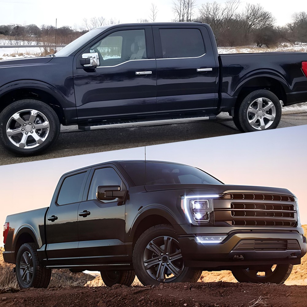 For Ford F-150 2015 2016 2017 2018 2019 2020 2021 4Pcs Black B Pillar Covers