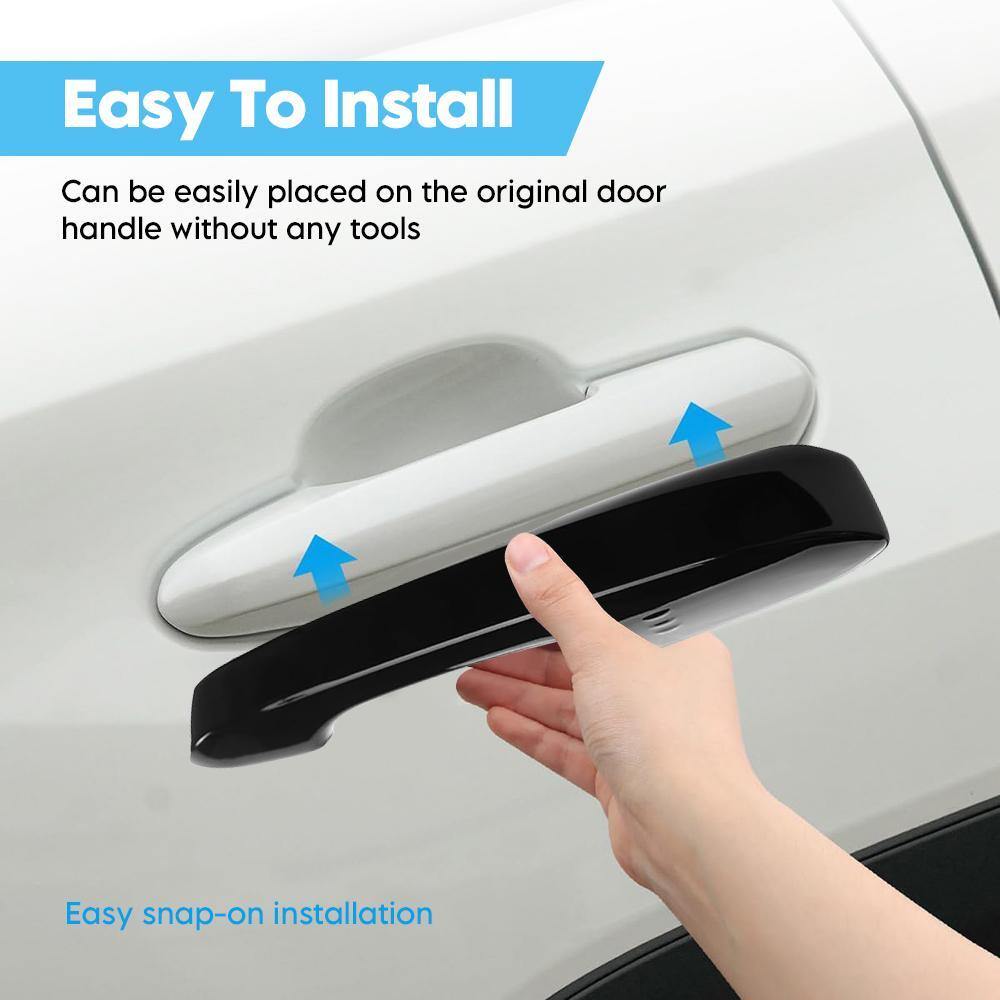 For 2022-2025 Honda Civic GLOSS BLACK 4 Door Handle Covers WITH Front Smartkey