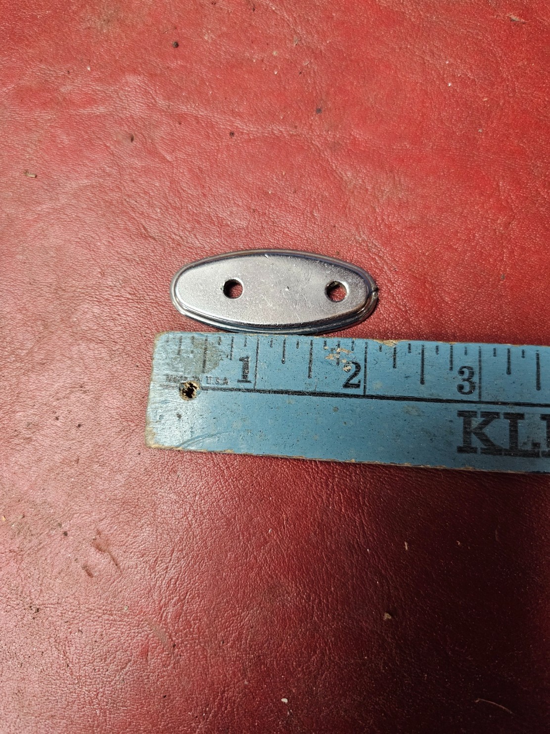 Vtg 1949-1952 Chrysler Desoto Dodge Plymouth Rear Coat Hook Base Plate 1301147
