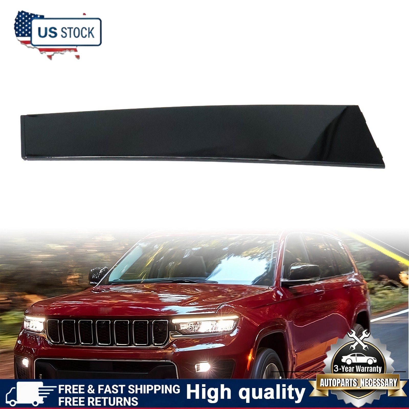 57010445AN Fit for 2016-2020 2021 Grand Cherokee NEW B Pillar Applique Left USA