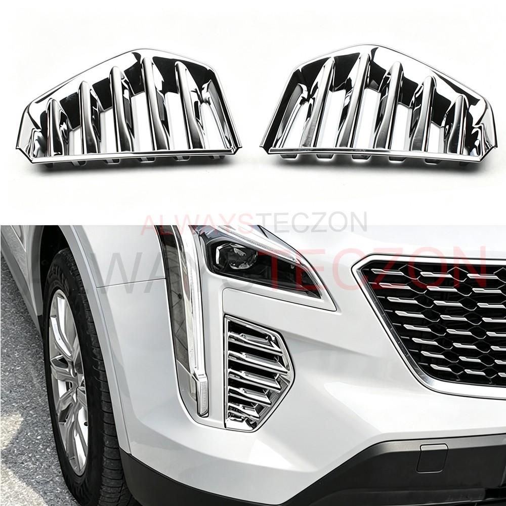 Front Bumper Fog Light Cover Trim Exterior Protectors For Cadillac XT4 2019-2023