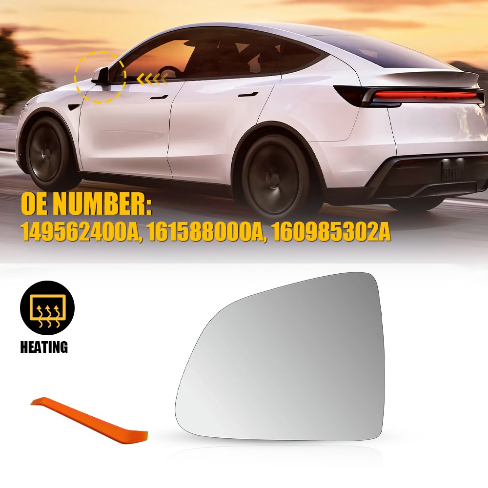 Driver Left Side Mirror Glass Heated Fits Tesla Model Y 2020-2025 149562400A New