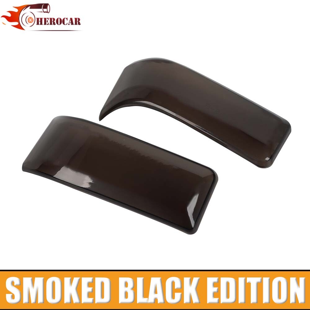 Rearview Mirror Turn Signal Light Cover Trim For Ford F150 2021-23 Smoked Black