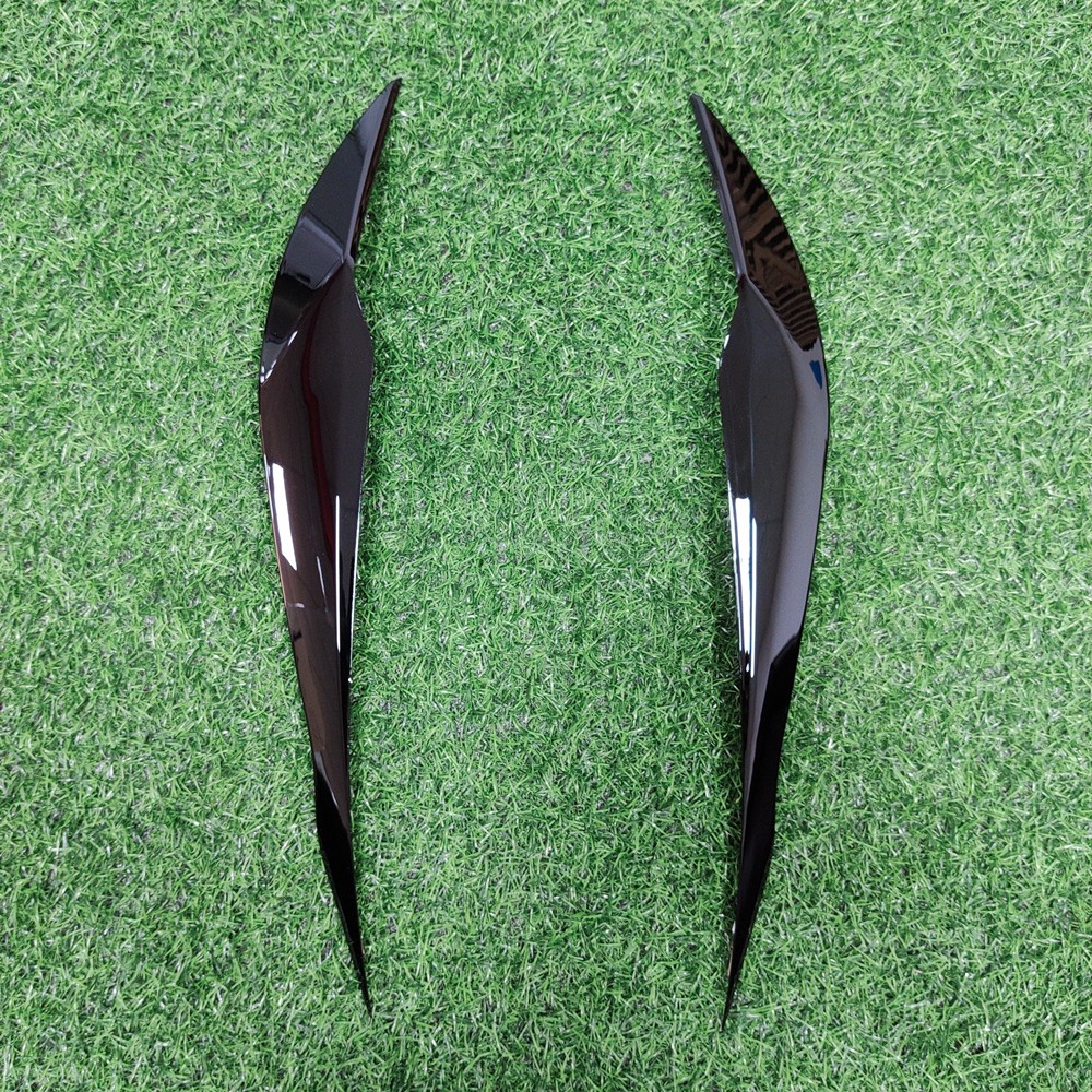 For BMW 3Series F30 F31 2012-18 Car Headlight Eye Lid Eyebrow Cover Glossy Black