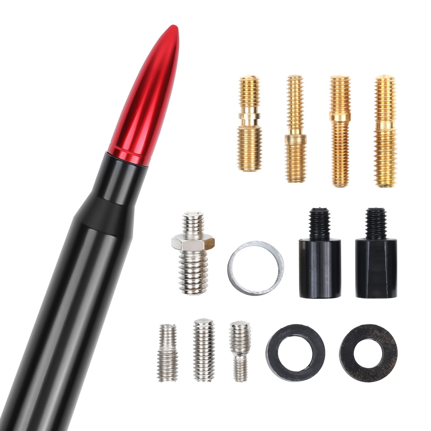 50 CAL Bullet Style Antenna Flag Mast Power AM/FM for Chevrolet Silverado 1500