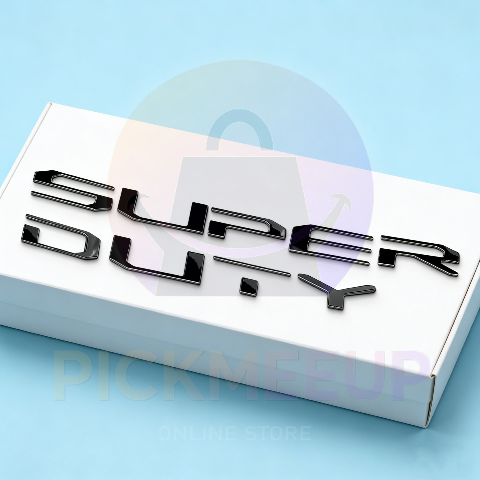 3D Raised Tailgate Letter Emblem for F-250 F-350 SuperDuty 2017-2019 Gloss Black