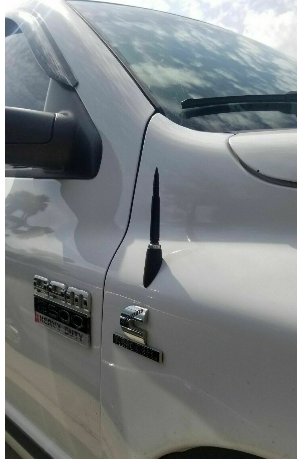 Bullet Style Antenna Mast 5.3Inch 50Cal AM/FM For Dodge Ford Mazda Accessories