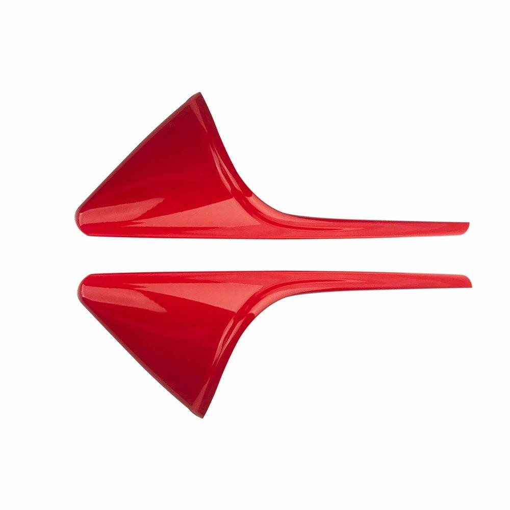 ABS Side Camera Decor Cover Trim Glossy Red For 2015-2023 Tesla Model 3 Y S X