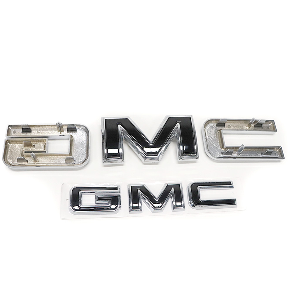 Front Grille&Rear Tailgate Emblem Chrome fit for 19-26 Sierra 1500 2500HD 3500HD