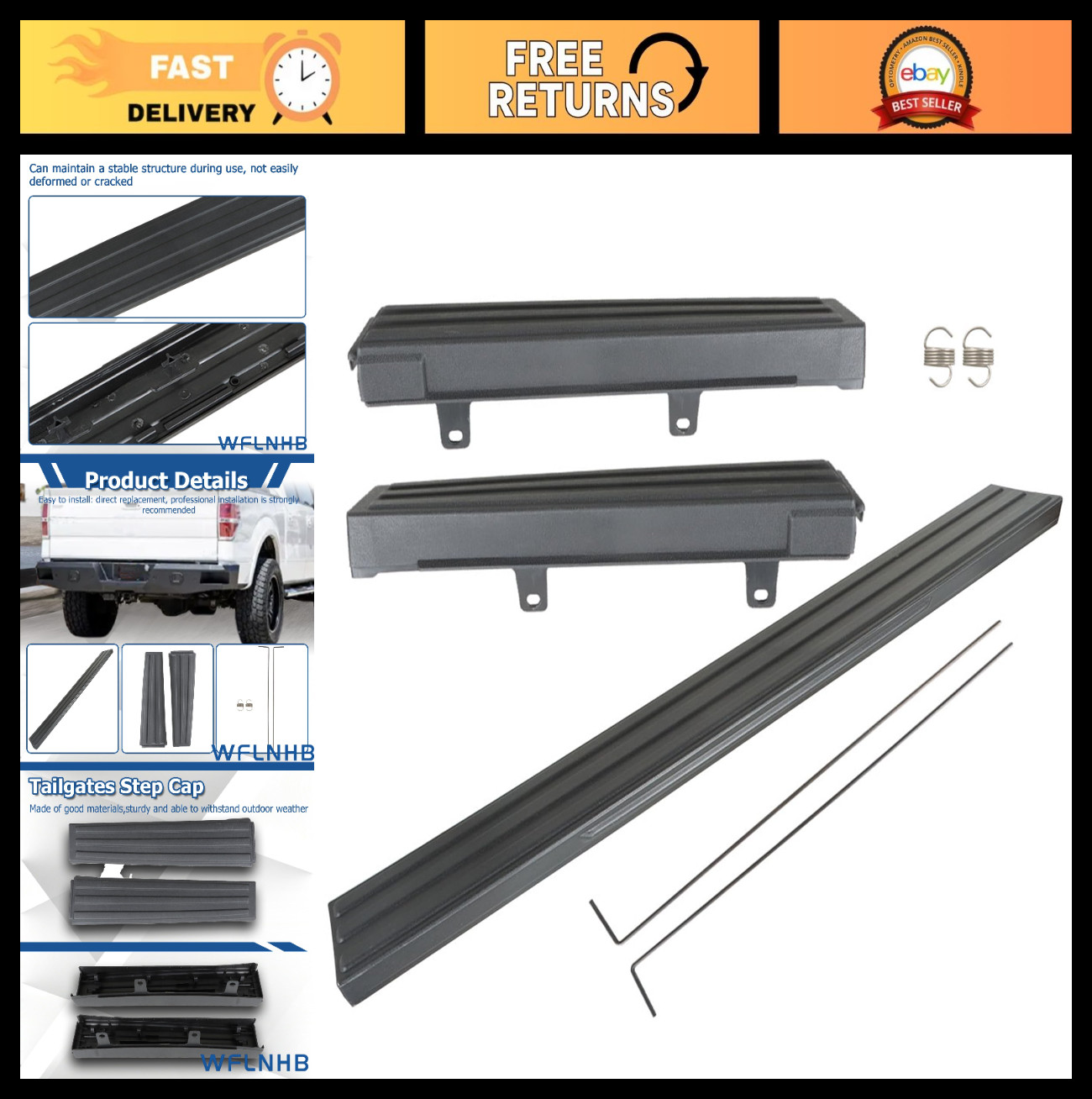 Flexible Step Trim Molding Cap Kit – 3 Pieces for 2009-2014 F150 Replacement