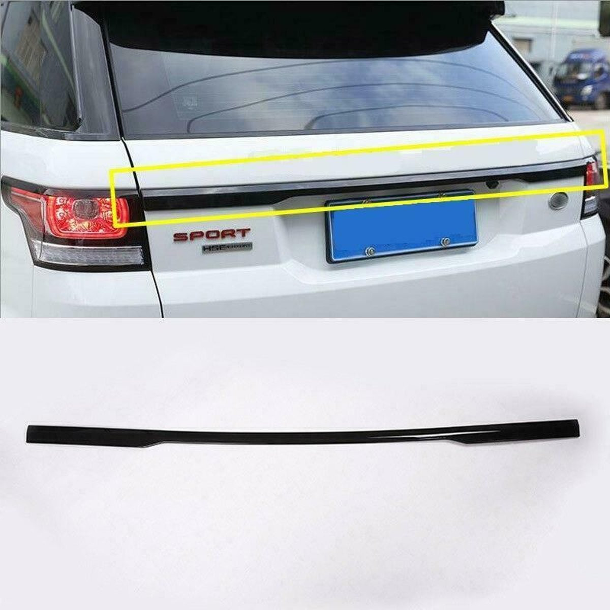 For Range Rover Sport 2014-2022 Black Rear Door Tailgate Molding Trim Black