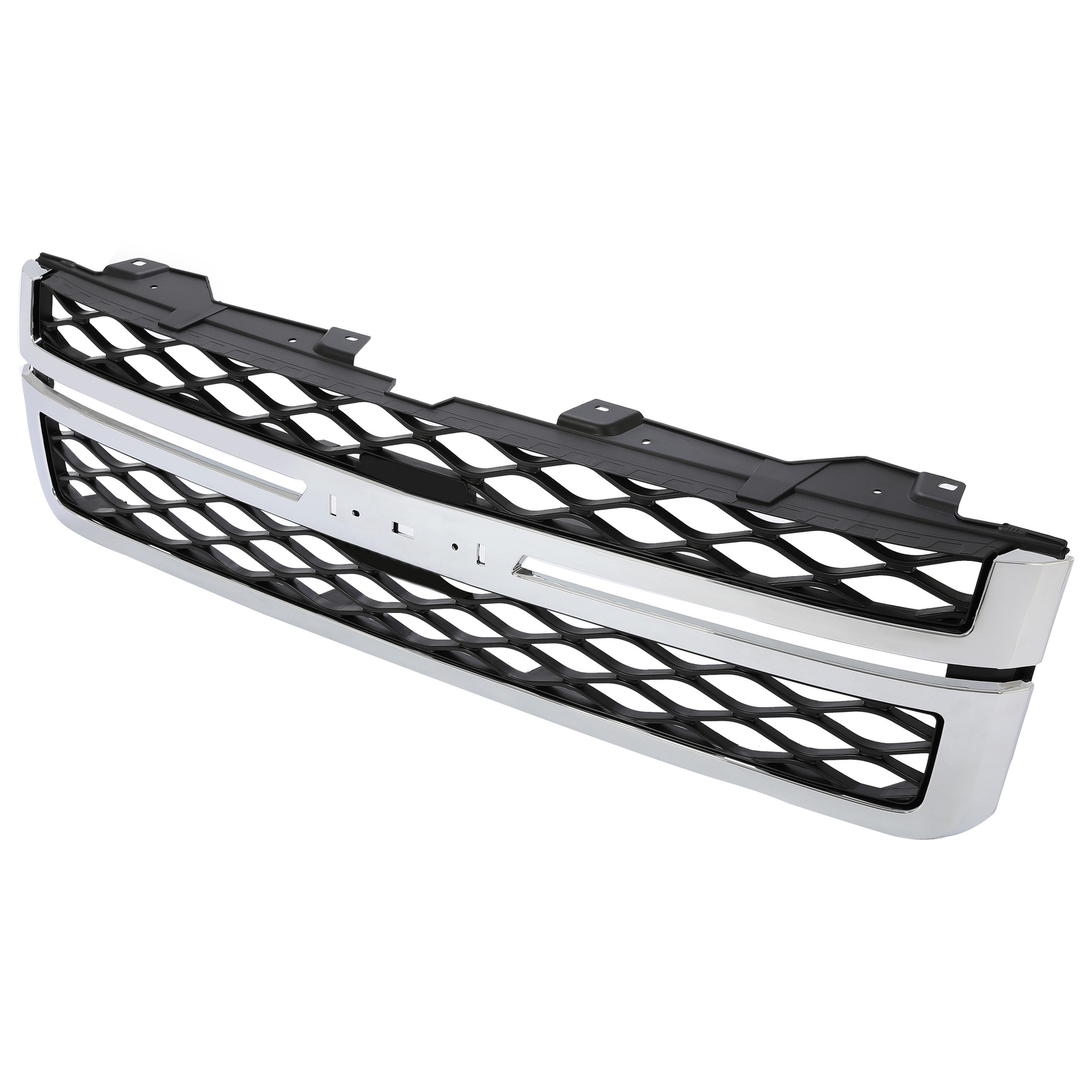 Front Grille Chrome +Matte Black For Chevy Silverado Sierra 2500 3500 HD 2011-14