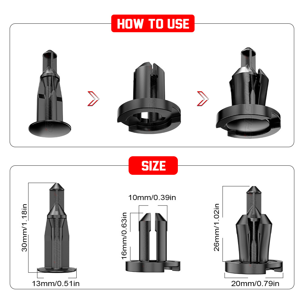 100x Bumper Fender Clip Retainer 10mm Hole For Subaru BRZ Ascent Outback WRX STI