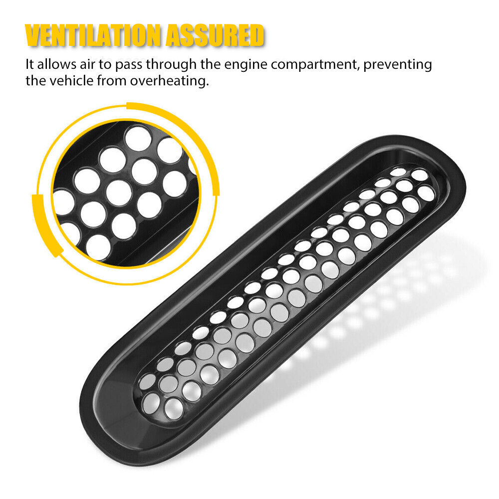 Front Mesh Grille Inserts Headlight Accessories Cover For Jeep Wrangler JK