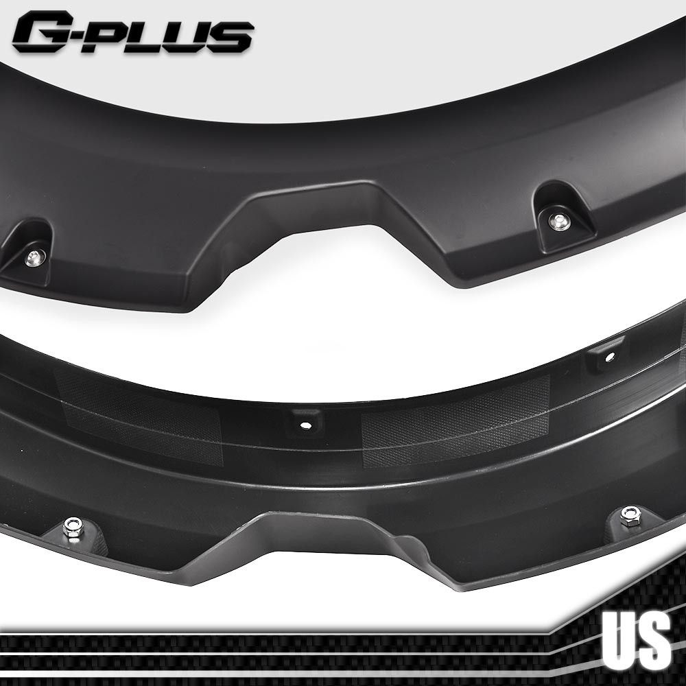 4Pcs Fender Flares Front&Rear Fits For 2004-2015 Nissan Titan Pocket Style Black
