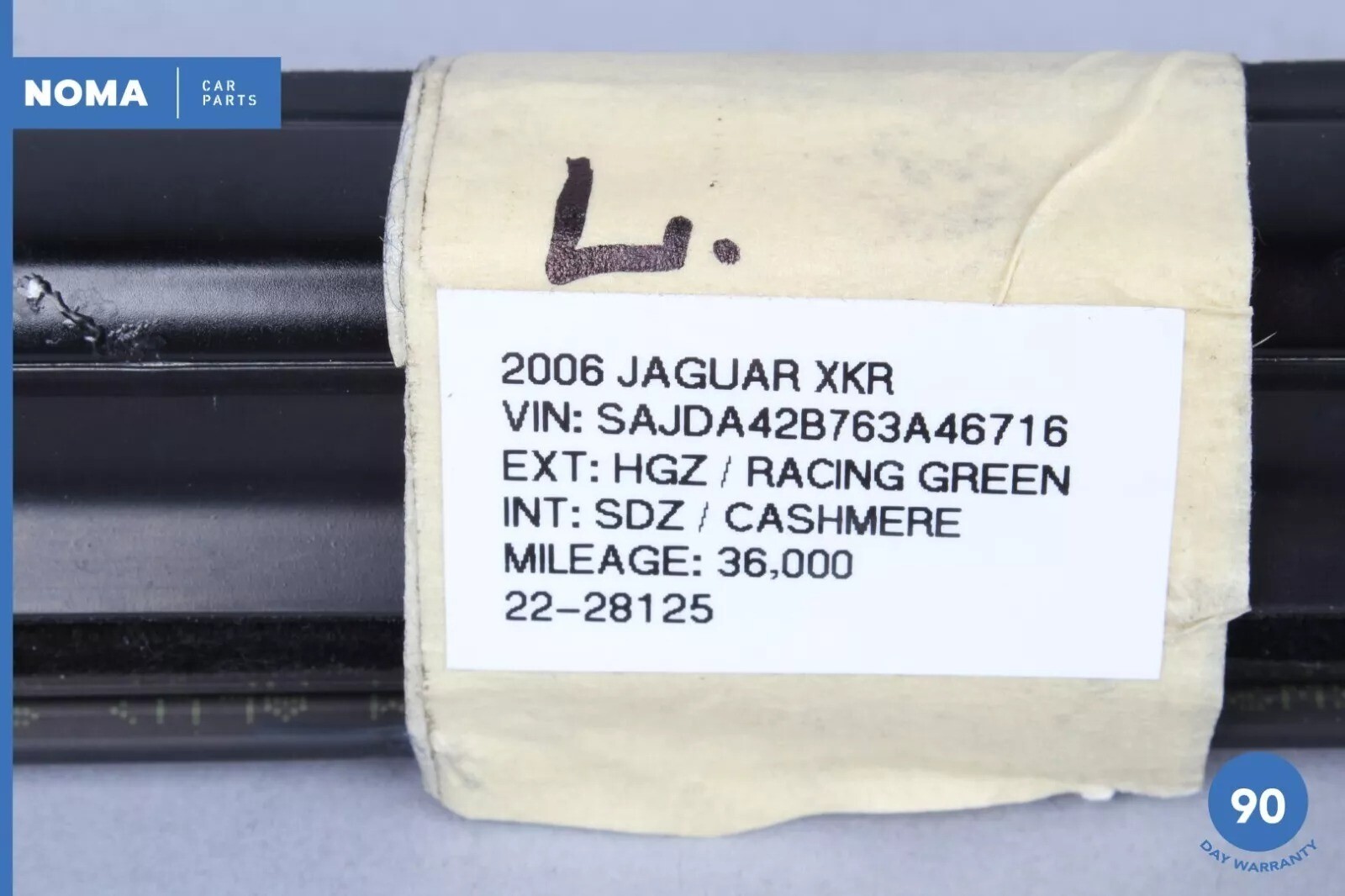 97-06 Jaguar X100 XKR Convertible Left Side Quarter Window Molding Seal Set OEM