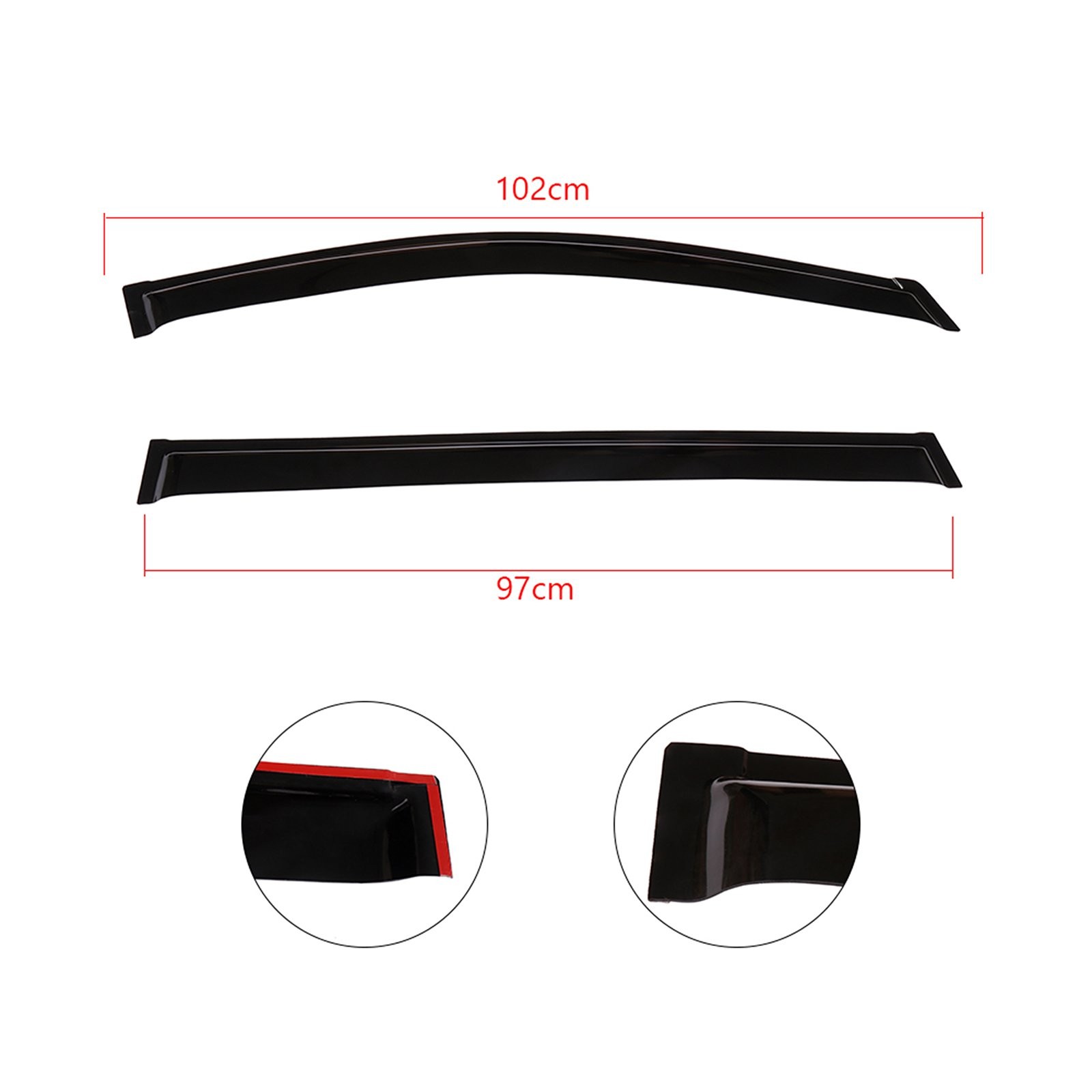 Smoked Window Visor Sun Vent Shades Rain Guards 4PCS For 2004-2009 Toyota Sienna