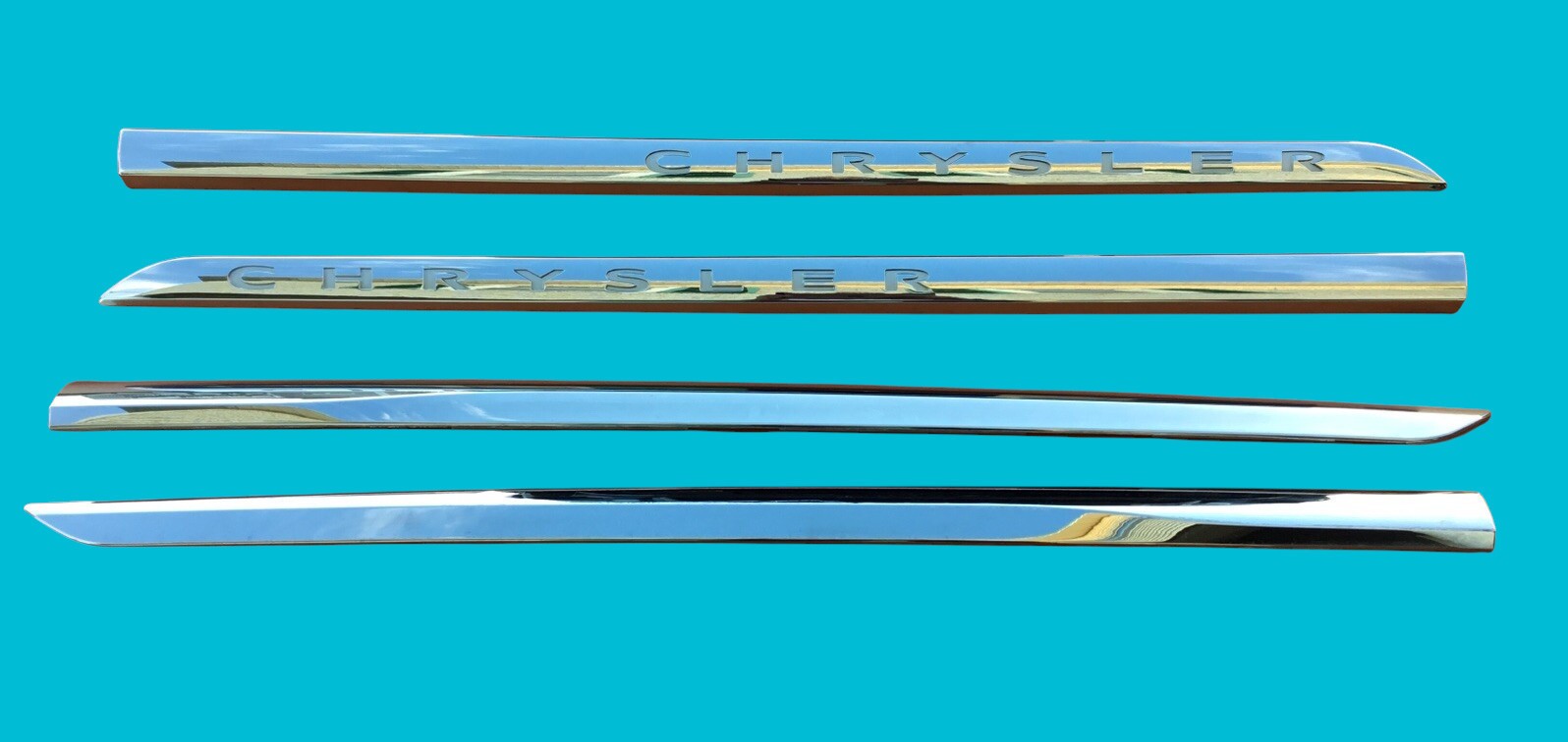 11-16 Chrysler Town Country Door Trim Driver Passenger Molding Set Chrome OEM