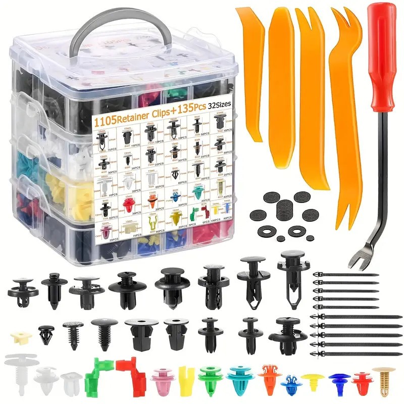 Labwork 1240P Car Retainer Clips Auto Panel Trim Fasteners Push Pin Rivet