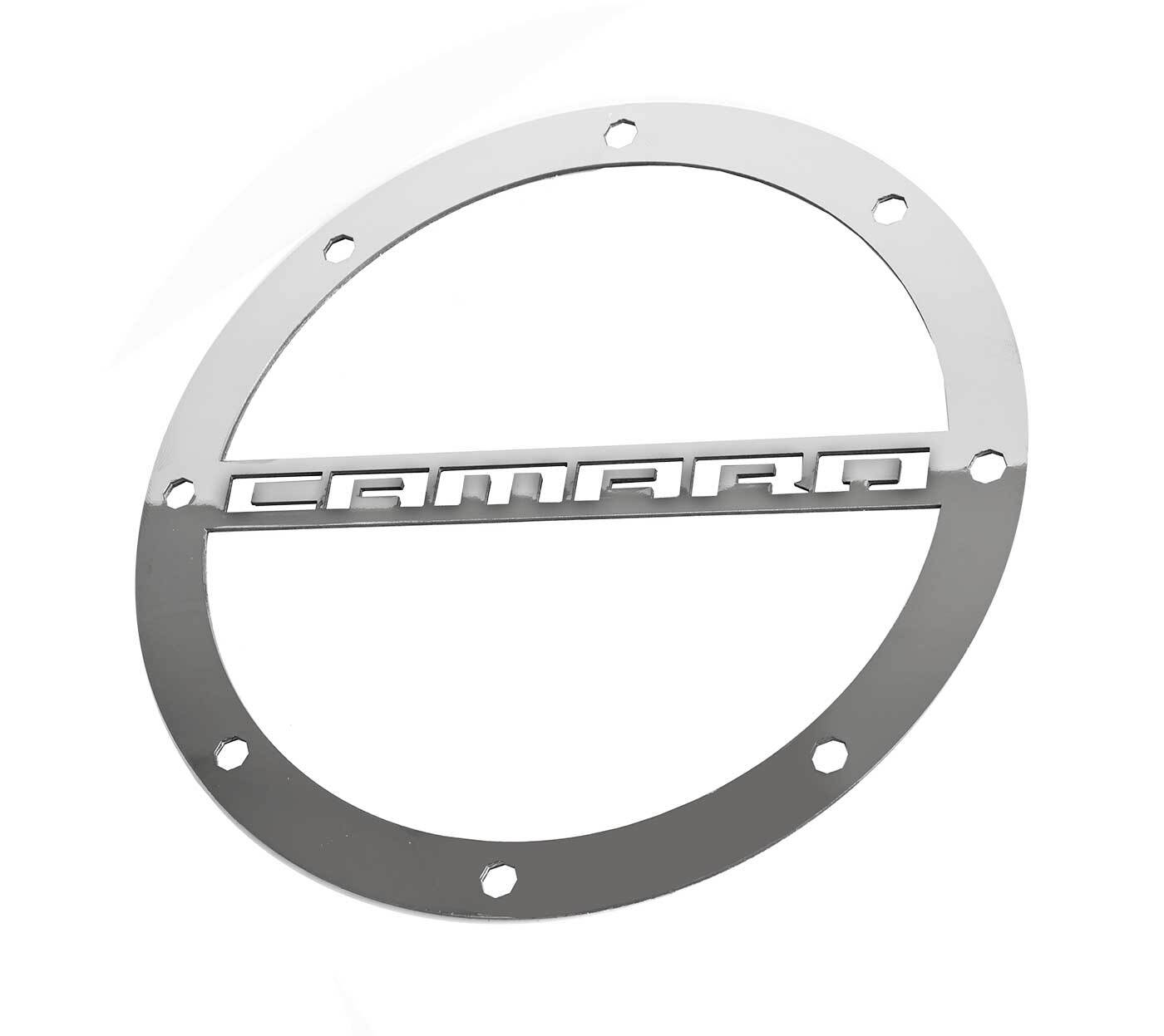 2010-2018 Chevy Camaro Polished Stainless Steel Gas Cap Fuel Door Cover Trim