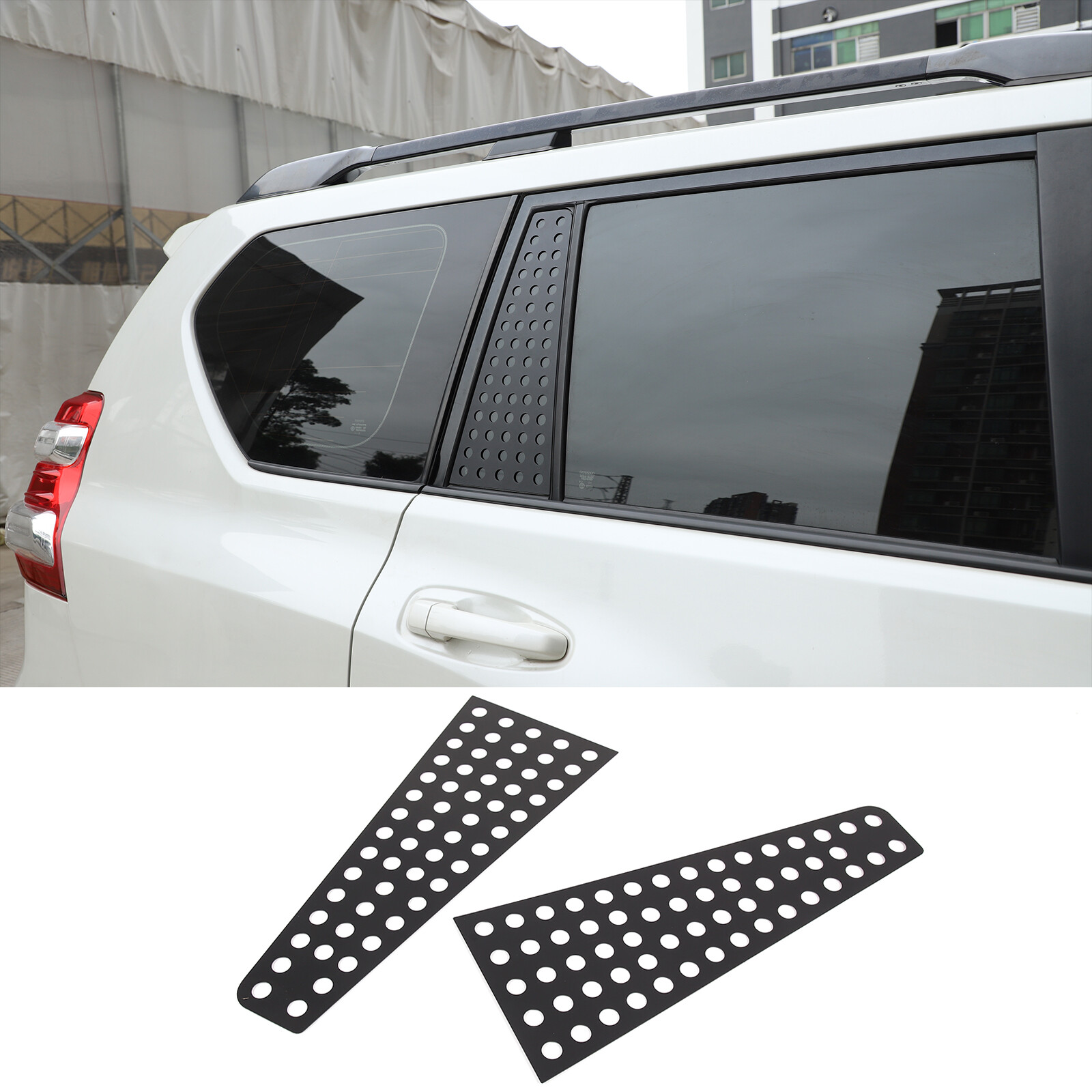 Alloy Rear Window Honeycomb Plate Trim For Toyota Prado LC150/Lexus GX 10-23 US