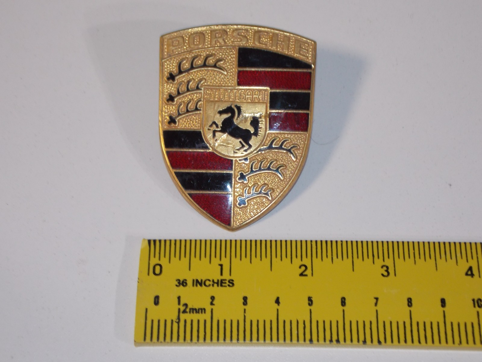 Vintage 1960s 1970s Porsche 901 559 210 20 Car Vehicle Hood Crest Emblem Badge