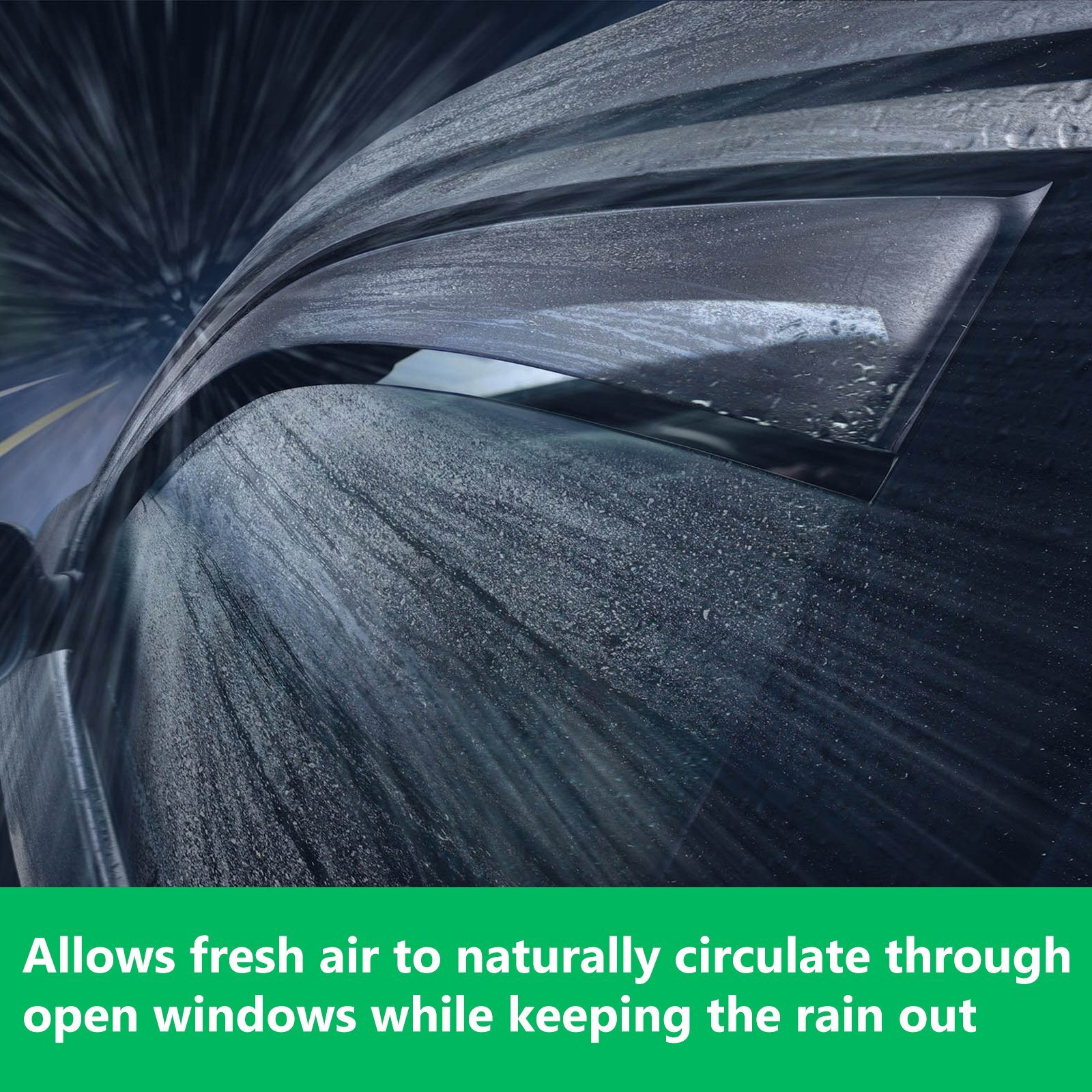 Slim Style Window Deflectors For 96-00 Civic Coupe Rain Guards Window Visors