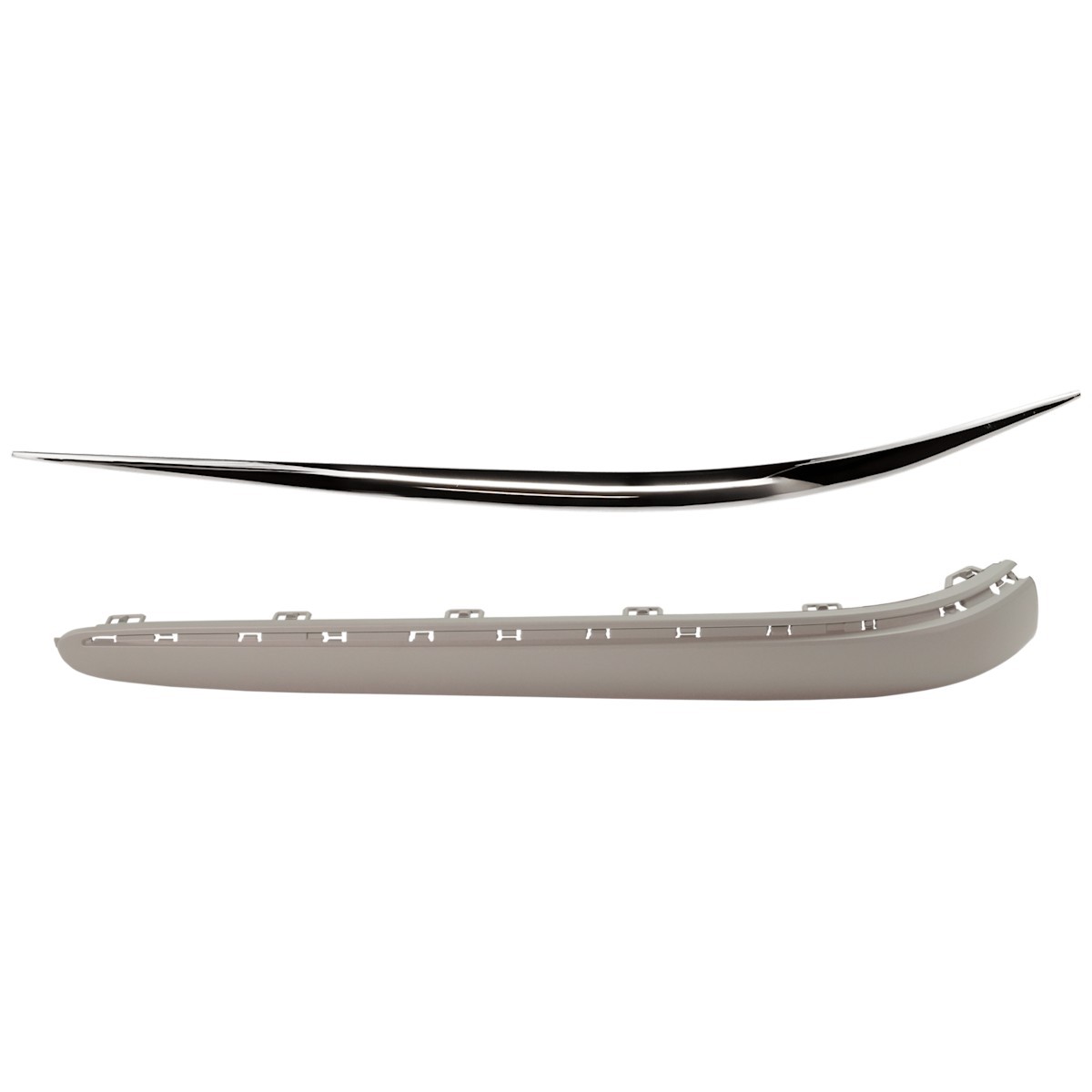 Bumper Face Bar Trims Set of 2 Front or Rear for MB Mercedes E Class Sedan Pair