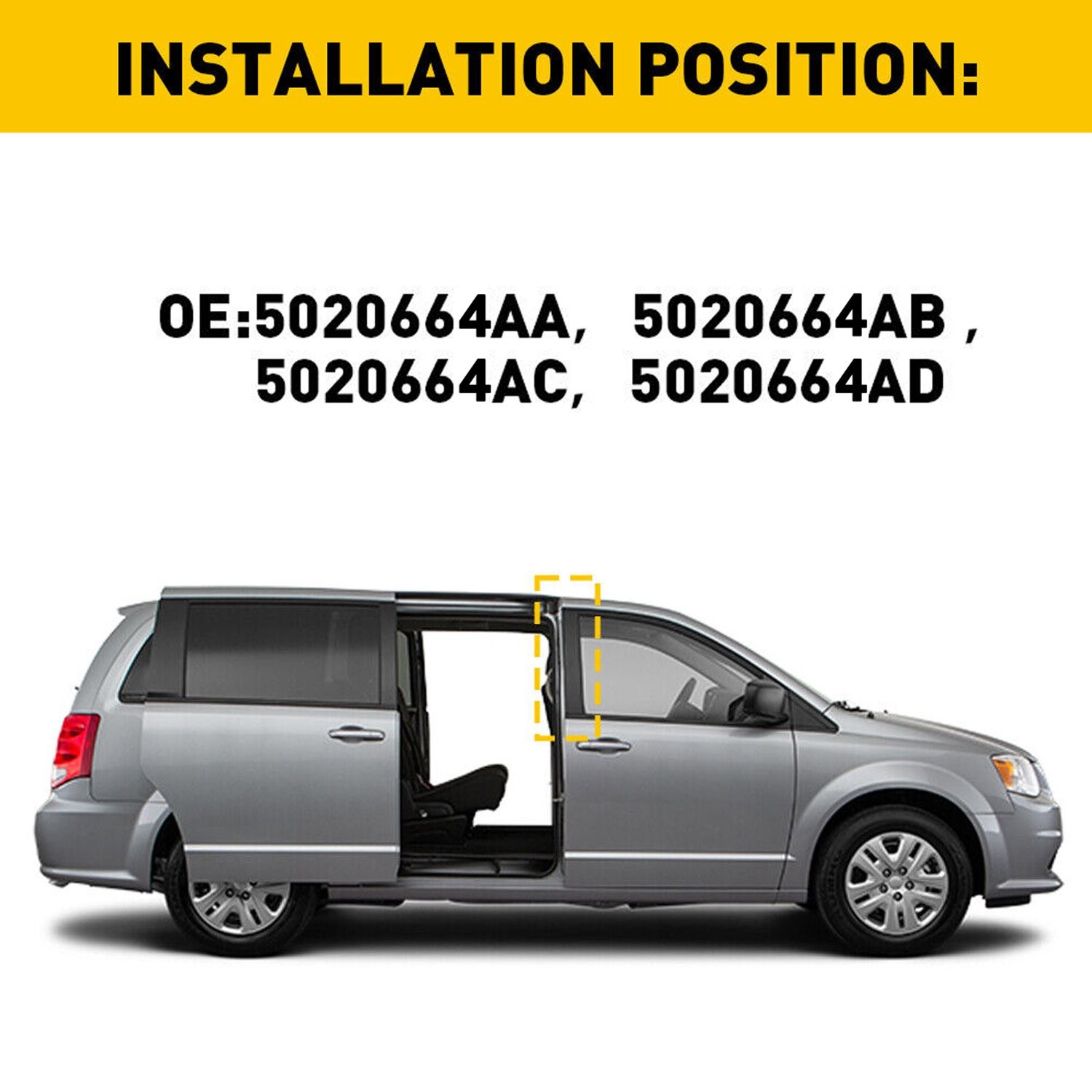 B Pillar Front Passenger Door Applique Fit For Dodge Grand Caravan Town&Country