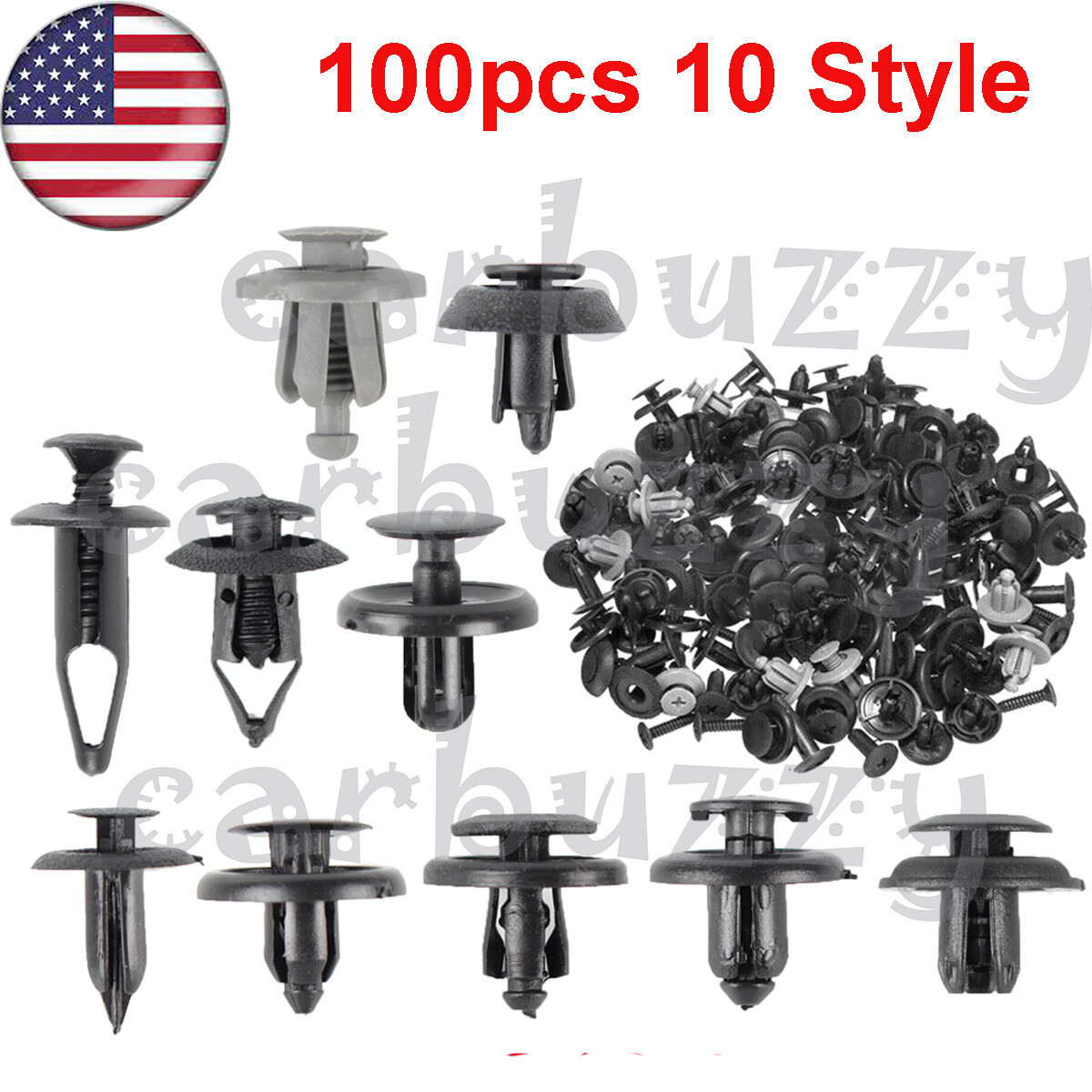 100pcs Screw Rivets Car Bumper Fender Fastener Clips For Toyota RAV4 2005-2020