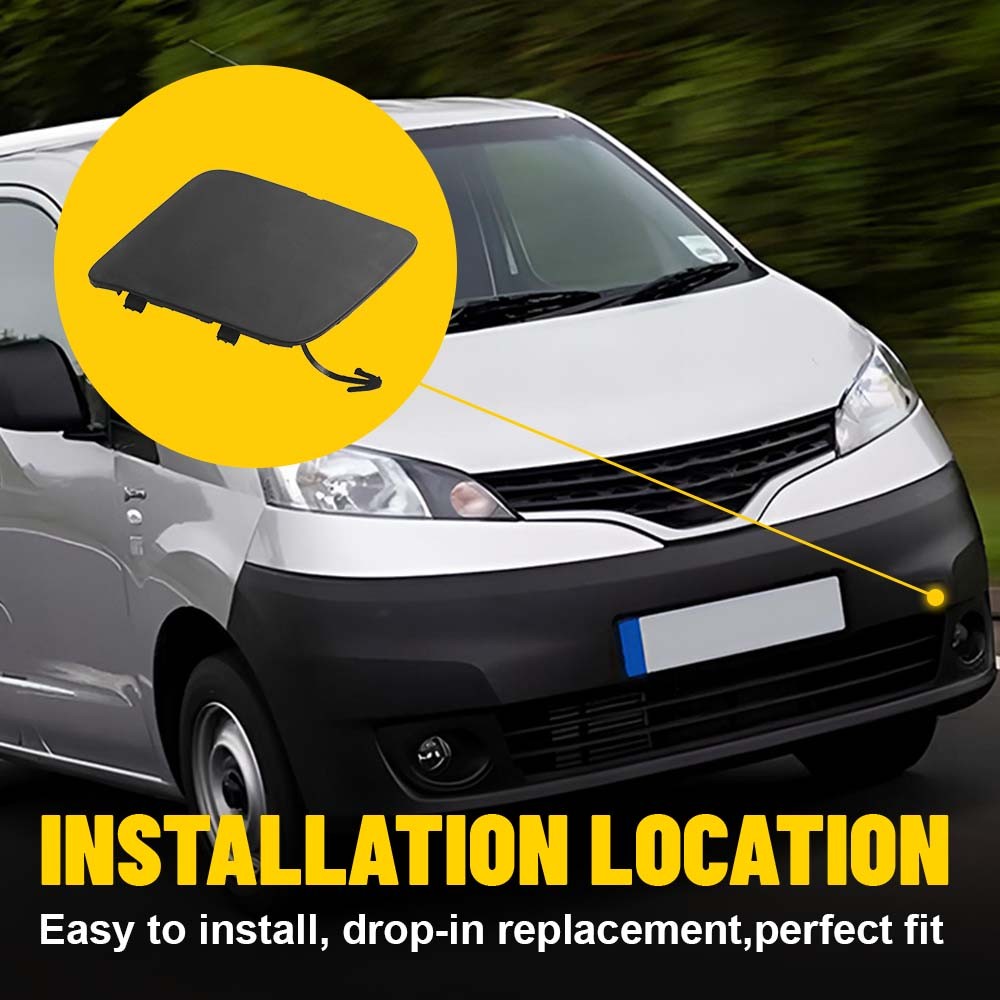 Front Bumper Tow Eye Bracket Hook Cover Cap For 2013-20 Nissan NV200 622A0-3LM0A
