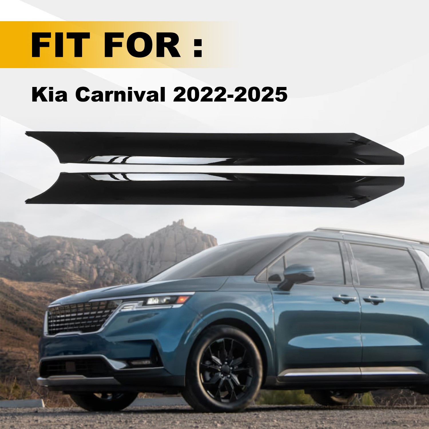 New Right & Left Windshield Trim Molding Pillars for 22 23 24 25 Kia Carnival