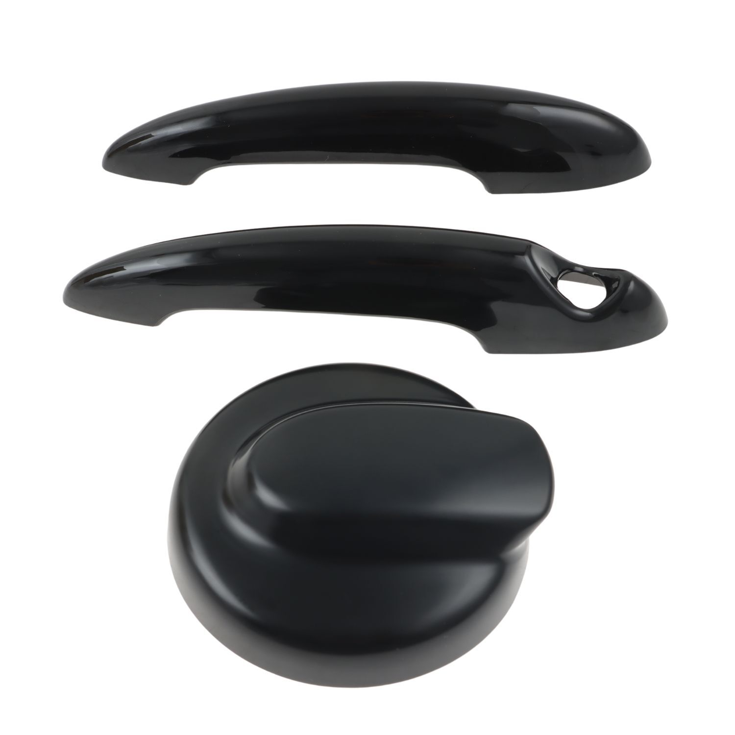 Black Door Handle Covers & Gas Tank Cap for Mini R55 Cooper S 07-14 R56 06-13