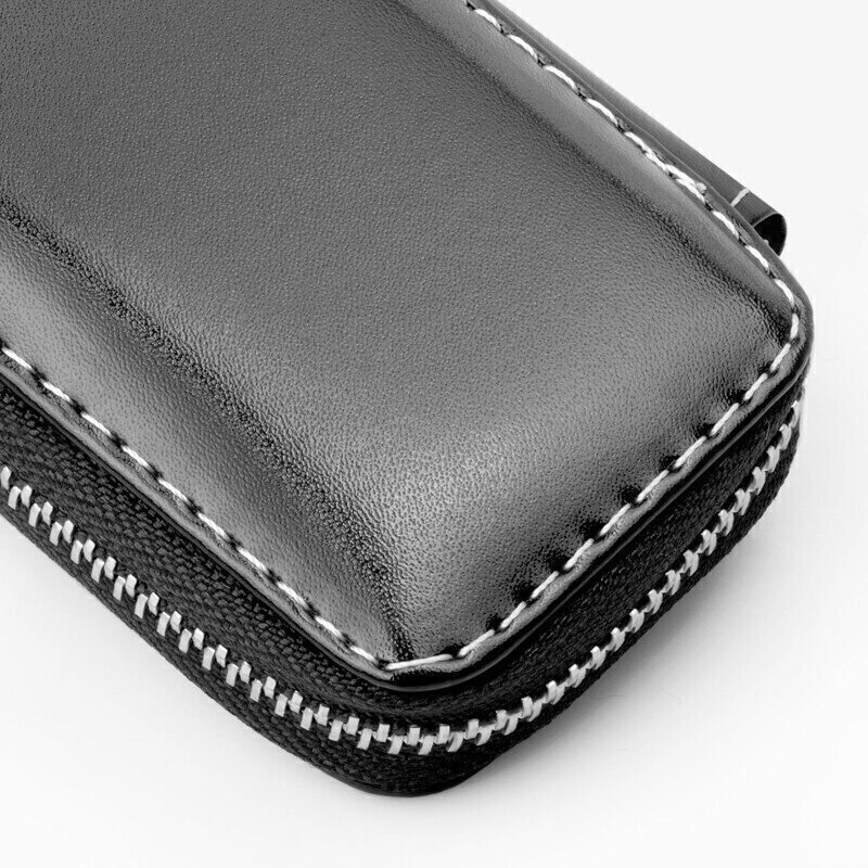 Cowhide Leather Car Key Case Keychain Remote Key Fob Cover for Cadillac