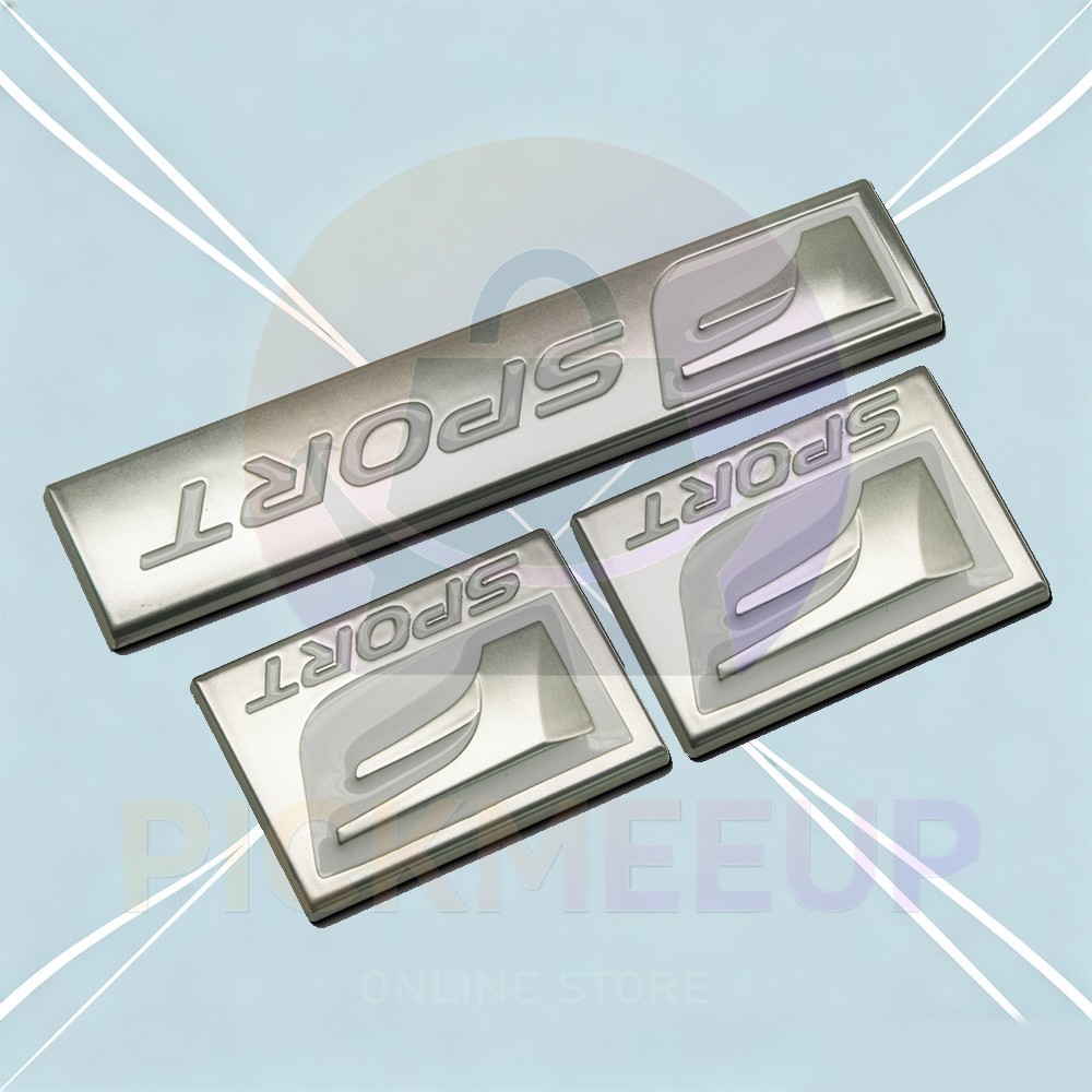 3PCS Gun Grey F-Sport Emblem For IS250 350 GS35 450 Fender Rear Trunk Lid Badges
