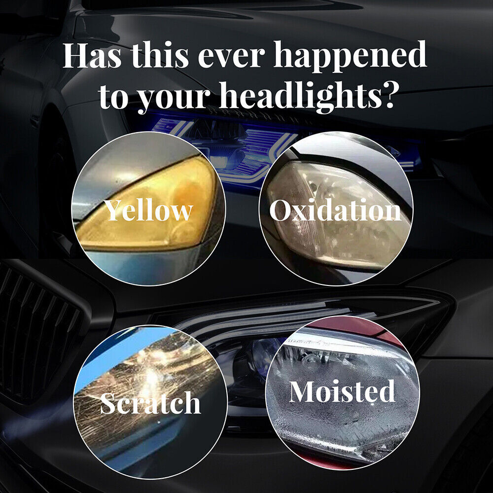2 × Innovative Headlight Repair Polish Fluid Liquid Kit-Car Lamp Renovation US