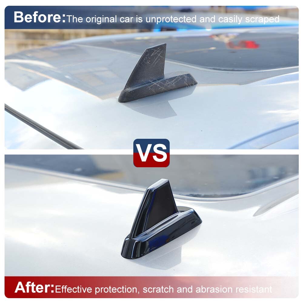Black Roof Top Plated Antenna Base Cover Trim For Chevy Avalanche Suburban 07-13