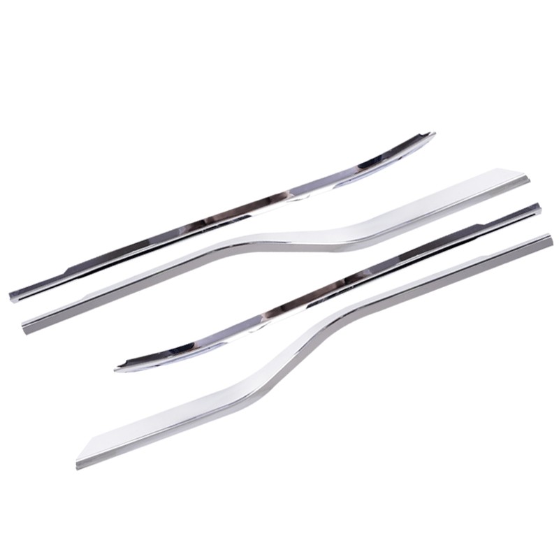 4PCS L+R Chrome Window Molding Bottom Sill Trim Strip For Ford F150 2015-2020