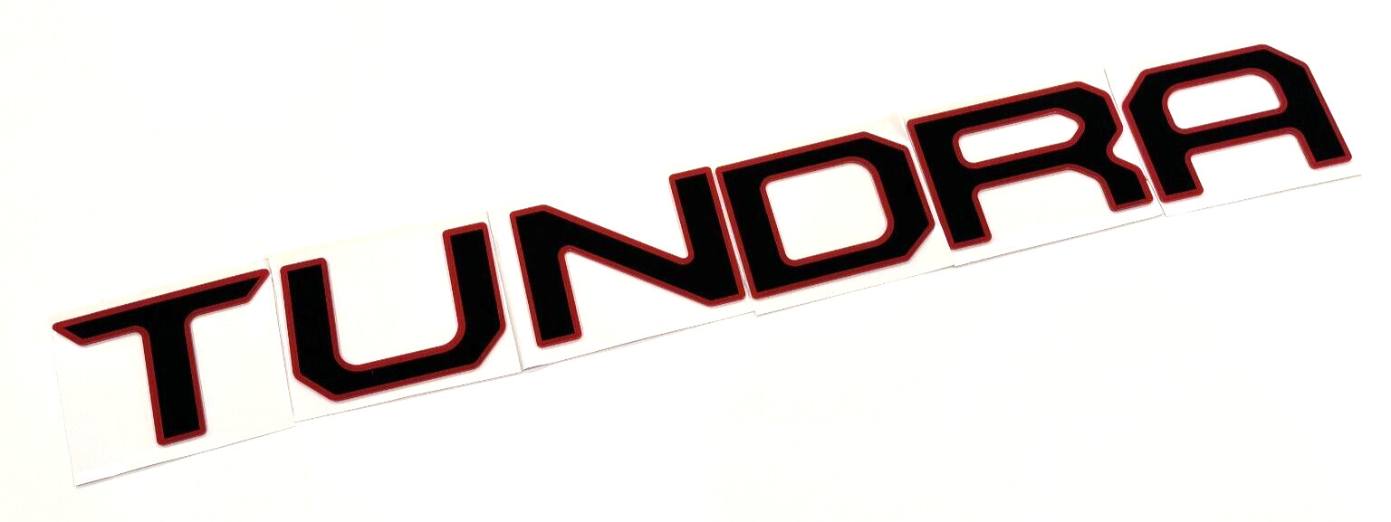 Tailgate Insert Letter For 22-24 Tundra Accessories Red Black Emblem Rear Badge