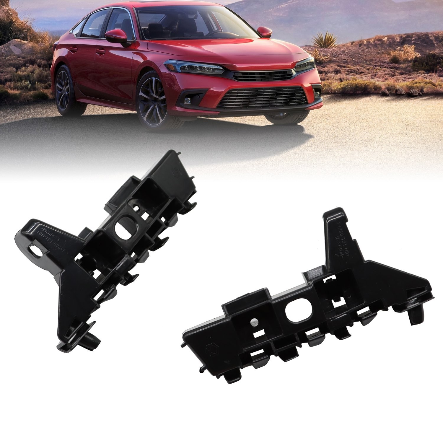 For Honda Civic 2022-2024 Front Left & Right Side Bumper Bracket Retainer 2PCS