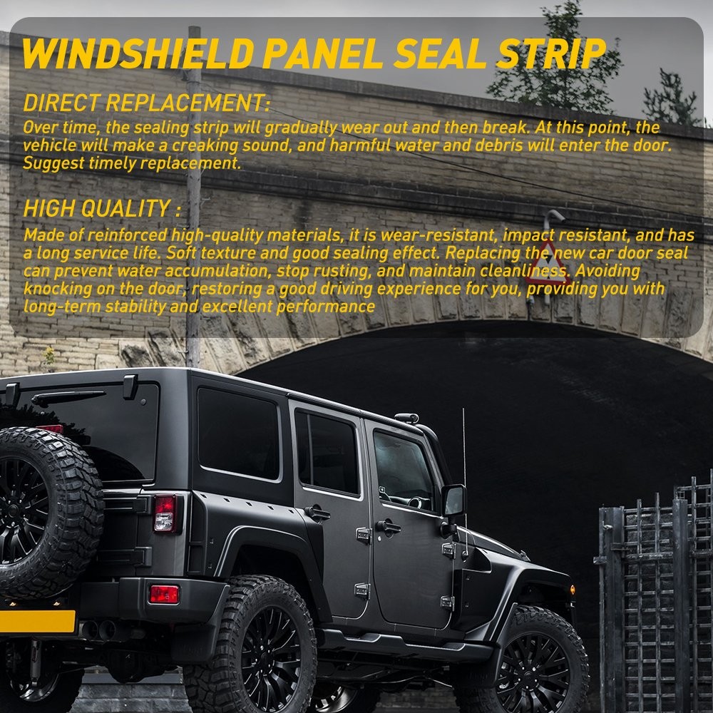 Rubber Seal Strip Trim For Front Windshield Plastic Panel HOOD 1.8M 0.70inch N